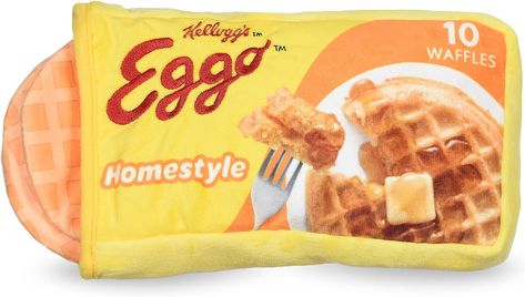 Kellogg's for Pets 9" Eggo Box Plush Squeak Toy for Dogs | Officially Licensed Pet Products | Food Themed Dog Toys, Eggo Waffles, Funny Pet Gift Ideas (FF22184) Eggo Waffles, Cute Dog Toys, Dog Squeaky Toys, Sloth Plush, Puppy Snuggles, Interactive Dog Toys, Puppy Party, Plush Dog Toys, Toy Puppies