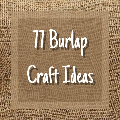 Try out these DIY burlap craft ideas! You'll be inspired to try a variety of projects that will work for upcoming holidays, weddings, and more! Hessian Bags Diy, Tela, Couture, Burlap Sacks Ideas Diy, Things To Do With Burlap Bags, Burlap Painting Ideas, Pillow Decoration Ideas, Burlap Scrap Crafts, Projects With Burlap