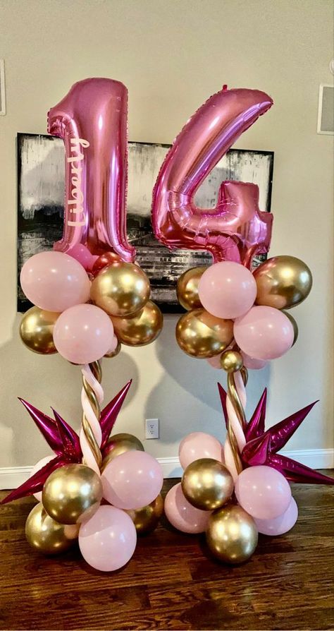 21 Birthday Balloon Bouquet, Number Balloon Arrangements, Bollones Decorations For Birthday, 3 Color Balloon Column, Balloon Arrangements Birthday, 16 Balloon Bouquet, Number Balloon Columns, Balloon Bouquet Ideas, Halloween Party Balloons