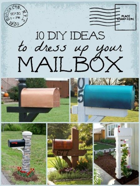 10 DIY Mailbox Ideas for A Happy Mailbox | Remodelaholic.com #diy #mailbox #curbappeal @Remodelaholic Farmhouse Mailbox Ideas Diy, Mail Box Ideas Diy, Unique Mailbox Ideas, Diy Mailbox Ideas, Mail Box Ideas, Creative Mailbox Ideas, Funny Mailboxes, Mailbox Diy, Unique Mailbox