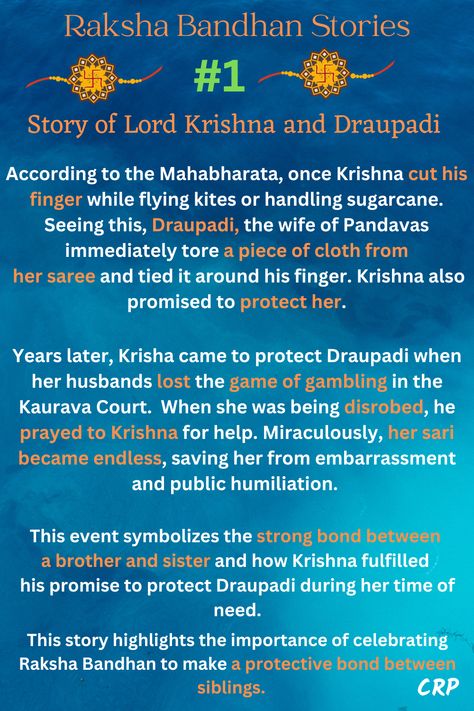 There are many fascinating stories related to Raksha Bandhan. This story is from Mahabharate. The story is of Lord Krishna and Draupadi. Raksha Bandhan Story, Krishna And Draupadi, Krishna Story, Story Of Krishna, Friendship Stories, Kids Story, The Mahabharata, Krishna Book, Hindu Mythology