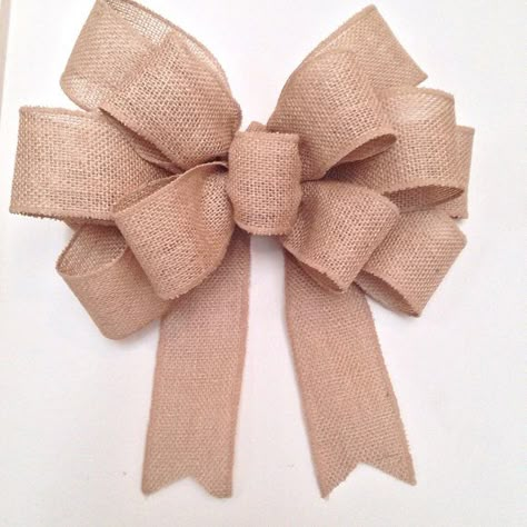 Check out this item in my Etsy shop https://www.etsy.com/listing/269685479/big-burlap-bow-wreath-bow-wedding-bow Big Wreath, Burlap Ribbon Bow, Bow Making Tutorials, Diy Wreath Bow, Holiday Door Decorations, Bow Door, Wreath Bows, Door Bow, Bow Wedding