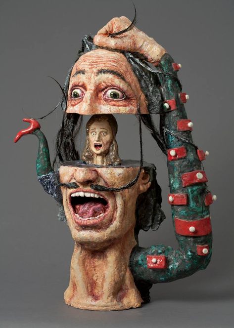 Surealism Art, Bad Art, The Scream, Pottery Sculpture, Ceramic Teapots, Figurative Sculpture, Weird Art, Art Auction, Surreal Art