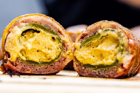 Armadillo Eggs Recipe, Cream Cheese Stuffed Jalapenos, Armadillo Eggs, Cooking Beef, Filet Mignon Steak, Cuts Of Beef, Bbq Bacon, How To Cook Beef, Ribs On Grill