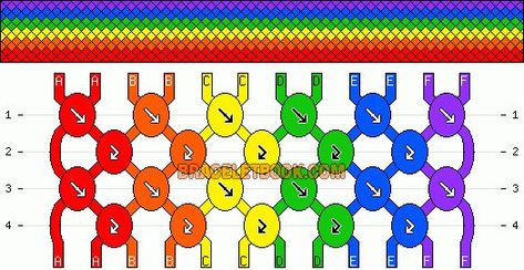 Normal Friendship Bracelet Pattern #8882 - BraceletBook.com Pride Bracelet String, Friendship Bracelet X Pattern, Basic Chevron Bracelet Pattern, Friendship Bracelet Pattern 5 Colors, Friendship Bracelet Rainbow, Pride Flag Friendship Bracelet Pattern, 6 Color Bracelet Patterns, Pride Flag Bracelet Pattern, Stripe Friendship Bracelet Pattern