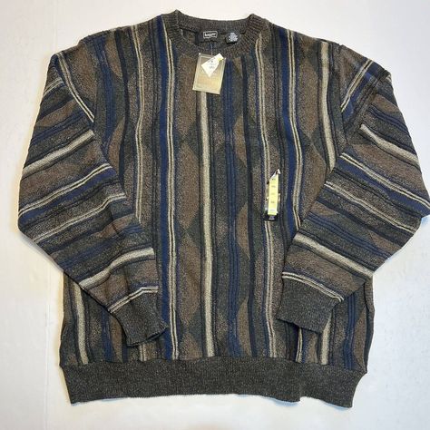 Vintage Haggar Sweater Adult 2xl Brown 3d Geometric Rug Coogi Crewneck 2004 Nwt Pit To Pit (In): 24 Length From Shoulder To Bottom Hem (In): 27 Included Pictures Of All Flaws And Signs Of Wear That I Could Spot To The Best Of My Ability. Do Not Hesitate To Message Me About More Details Regarding Condition, Sizing, Etc. Refer To Measurements To Ensure Best Fit As Used Pieces Or Certain Brands May Not Fit Traditional Sizing. Returns Allowed Within 30 Days Of Purchase But Buyer Must Pay For Return Coogi Sweater, Sweater Vest Mens, Multicolor Sweater, Waffle Sweater, Olive Green Sweater, Black Knit Sweater, Textured Sweater, Argyle Sweater, Brown Sweater