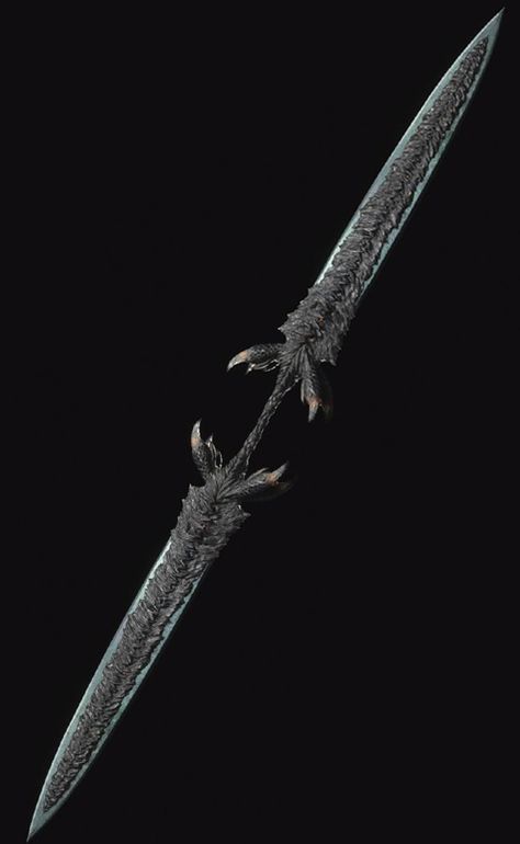 Magic sword for Dante（Double-headed sword） Pretty Knives, Dnd Dragons, Props Art, Fantasy Props, 다크 판타지, Cool Swords, Magical Jewelry, Character Design Animation, Fantasy Aesthetic