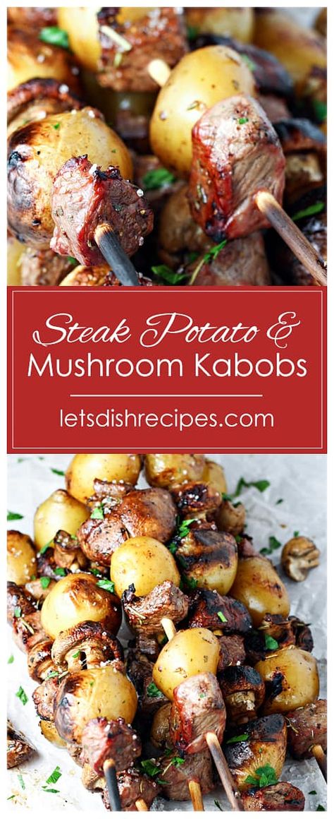 Easy Summer Kabobs, Meals On The Grill Dinners, Deconstructed Shish Kabobs, Smoked Kabob Recipes, Kabob Desserts, Seafood Kabobs On The Grill, Shiskabob Recipes Steak, Steak Shish Kabob Ideas, Kebobs Ideas