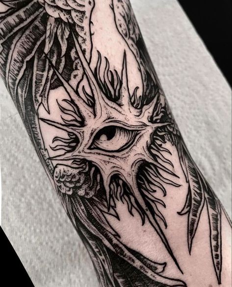 Notebook Tattoo, Dark Tattoo Ideas, Tattoos Moon, Gotik Tattoo, My Tattoos, Sick Tattoo, Scary Tattoos, Theme Tattoo, Elbow Tattoos