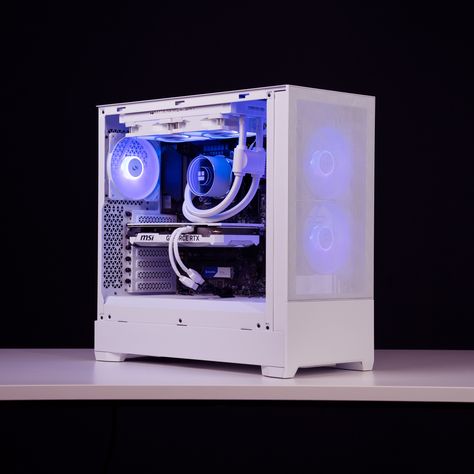 White + Violet Gaming PC | Quoted Tech Custom PCs Gamer Aesthetic, Pc Ideas, Build A Pc, White Violet, Pc Components, Pc Setup, Desktop Pc, For Sale Sign, Gaming Setup