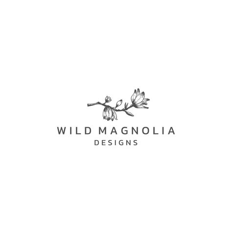 Wild Magnolia Design | 99designs Magnolia Logo, Magnolia Design, Hand Drawn Logo, Wilmington Nc, Joanna Gaines, Minimal Logo, Free Fonts, The East, Staging