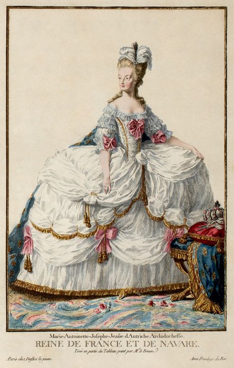 I have just a few Fashion Plates that actually depict Marie Antoinette and her husband King Louis XVI. 4 in total that I will be showin... Rococo Fashion, Court Dresses, Estilo Real, 18th Century Fashion, Old Fashion, Vintage Advertisement, Moda Vintage, Historical Dresses, Fashion Plates