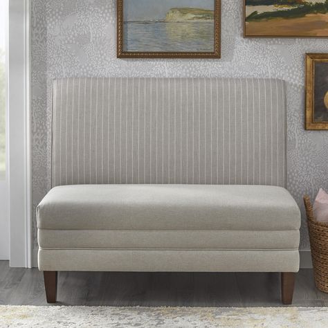 The Lifestorey Phillips Loveseat makes it easy to add comfy seating to your dining room or a breakfast nook. Modern Breakfast Nook, Dining Seating, Banquette Bench, Upholstered Banquette, Comfy Seating, Dining Room Seating, Faux Leather Dining Chairs, Rattan Dining Chairs, Dining Benches