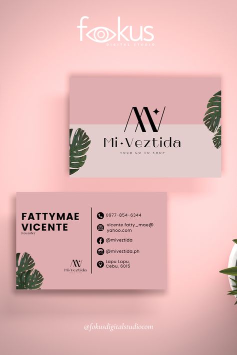 Clothing Business Cards Design, Clothing Store Business Cards, Clothing Store Visiting Card, Business Card Design Clothing, Visiting Card For Clothing Brand, Business Card For Fashion Designer, Feminine Business Card Design, Business Card Design For Clothing, Visiting Cards Design For Clothing Brand