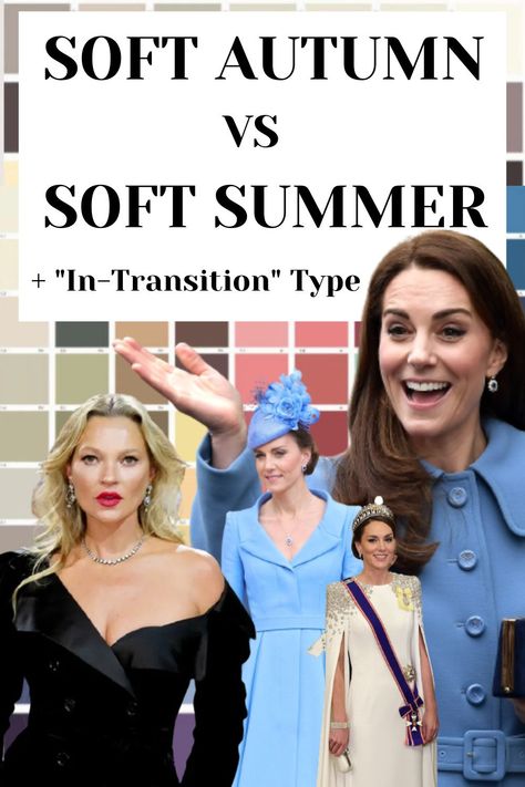 Soft Summer vs Soft Autumn Or Why You Can Pull Off Both Seasonal Palettes Soft Summer Vs Soft Autumn Color Palette, Soft Summer Autumn Outfits, True Summer Color Palette, Soft Summer Autumn, Warm And Cold Colours, Soft Autumn Palette, Soft Autumn Color Palette, Soft Summer Palette, Soft Summer Color Palette