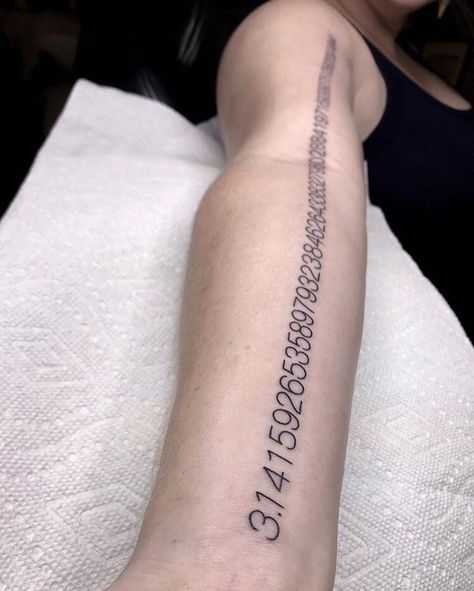 Mathematical Tattoo, Pi Tattoo, Scientific Tattoo, Full Circle Tattoo, Science Tattoo, Science Tattoos, Nerd Tattoo, Tattoos For Black Skin, B Tattoo