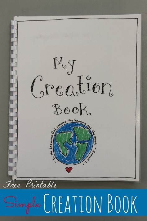 FREE Printable Creation Book Craft at happyhomefairy.com Creation Bible, Happy Home Fairy, Preschool Bible Lessons, Bible Story Crafts, Days Of Creation, Preschool Bible, Bible Crafts For Kids, Sunday School Activities, Childrens Bible