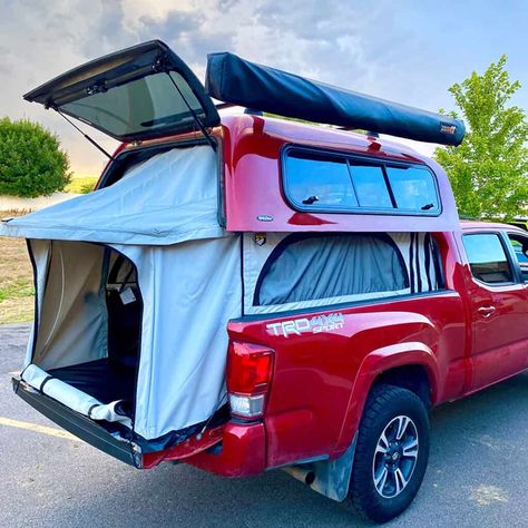 What Is The Best Ford F-150 Camper Shell? | Camper Report Tacoma Camper Shell, Truck Cap Camping, Ford Ranger Camper, Pickup Camping, Toyota Camper, Truck Camper Shells, Truck Bed Tent, Camper Tops, Cargo Trailer Camper