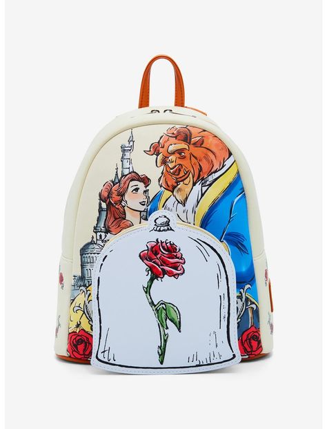 Loungefly Disney Beauty And The Beast Couple Rose Mini Backpack | Hot Topic Beauty And The Beast Dress, Belle And The Beast, Loungefly Purse, Lilo Et Stitch, Disney Handbags, Loungefly Bag, Disney Bag, Disney Beauty And The Beast, Loungefly Disney