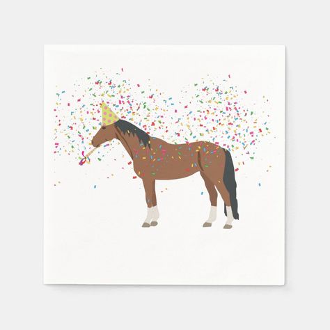 Unicorn And Horse Birthday Party, Toddler Horse Birthday Party, Horse Birthday Party Ideas, Horse Theme Birthday Party, Horse Party Decorations, Birthday Horse, Horse Birthday Party, Birthday Gifs, Party Horns