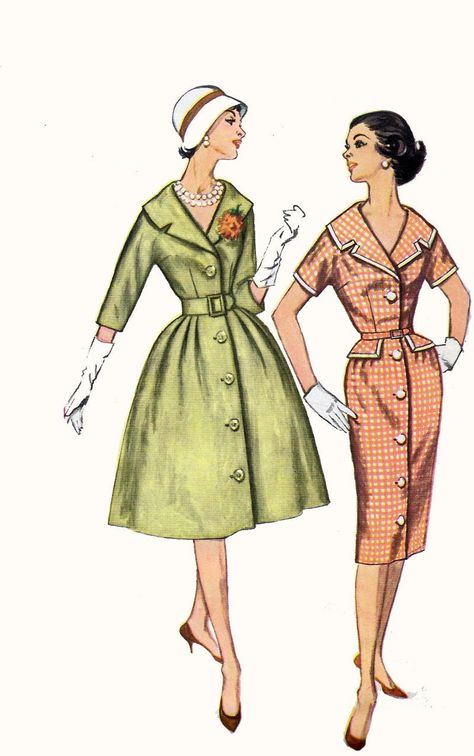 Vintage 1960 Womens MadMen Dress Wide or Slim Skirt Wide Collar Sewing PatternSimplicity 3321 60s Pattern Size 14 Bust 34 by sandritocat on Etsy Smashing Things, Collar Sewing Pattern, Vintage Drawings, Collar Sewing, 60s Patterns, 1960 Dress, Fashion Drawings, Slim Skirt, Dress Making Patterns