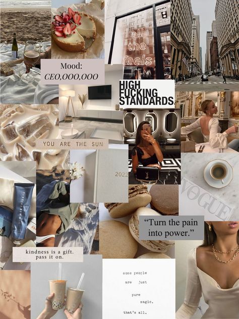 Boss Babe Vision Board, Boss Queen, Vision Board Collage, Vision Board Examples, Business Woman Quotes, You Are The Sun, Sales Letter, Dream Vision Board, Rich Girl Lifestyle