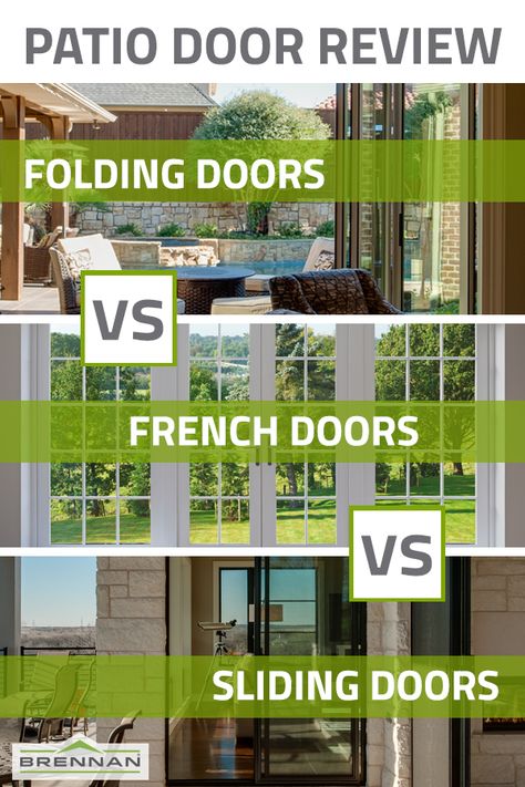 Sliding Doors Vs French Doors, Wide Sliding Glass Doors, Windows To French Doors Before And After, Roll Up Doors For Patio, Double Door Backyard, French Doors To Screened Porch, Doors To Deck, French Door Alternative Exterior, Folding French Doors Patio