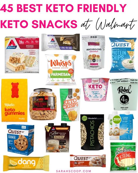 Snacks At Walmart, Keto Snacks To Buy, Crockpot Snacks, Keto Pork Rinds, Keto Friendly Snacks, Best Low Carb Snacks, Protein Chips, Keto Bars, Meal Prep For Beginners