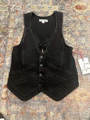 Find ideas๏ฟฝand inspiration for Free People Denim Dark Gray Vest Lace Up Back Size Small/ US 27, Women's Coats Jackets Han Solo Costume, Black Denim Vest, Denim Waistcoat, Gray Vest, Womens Black Vest, Denim Suit, Grey Vest, Vintage Vest, Free People Denim