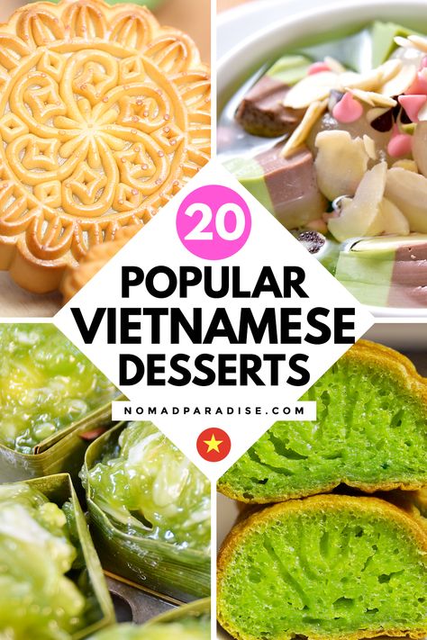 20 most popular Vietnamese desserts you should try on your next trip to Vietnam, as recommended by a local. Foodie travel Asia, Vietnamese cuisine, world cuisine, Vietnam travel tips, what to eat in Hanoi, Ho Chi Minh, Hoi An, Da Nang, Hue, Nha Trang, what to eat in Vietnam. #vietnamtravel #nomadparadise #foodietravel Vietnamese Desserts, Mango Desserts, Vietnamese Dessert, Dessert Places, Sweet Soup, Vietnam Food, Foreign Food, Vietnamese Cuisine, Asian Desserts