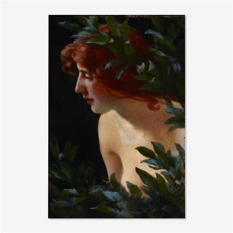 Artwork by Charles Courtney Curran, Wood Nymph Study, Made of oil on canvas Wood Nymph, American Impressionism, Wood Nymphs, Vintage Mermaid, Amazing Art Painting, Romantic Art, Classical Art, Global Art, Whistler