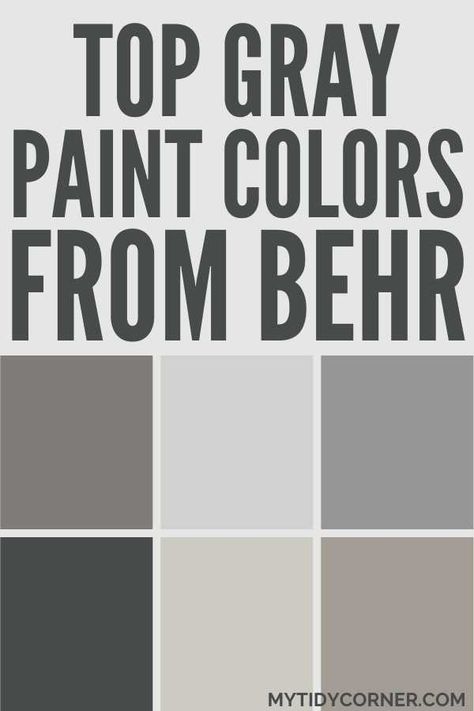 Looking for the perfect gray to refresh your home? Check out the best Behr gray paint colors that work in any space. From pale to moody, these top gray paint colors from Behr will help you achieve a fresh, modern look in your home. Get inspired with the most popular Behr gray paint colors! Perfect for creating a neutral yet stylish backdrop in your living room, bedroom, or kitchen. Behr Whites And Neutrals For Kitchen, Light Gray Walls With Dark Gray Trim, Agreeable Gray Behr Match, Behr Wet Cement Paint Color, Gray Paint Colors Behr, Best Behr Gray Paint Colors, Popular Paint Colors For Living Room, Behr Greige Paint, Behr Living Room Paint Color Ideas