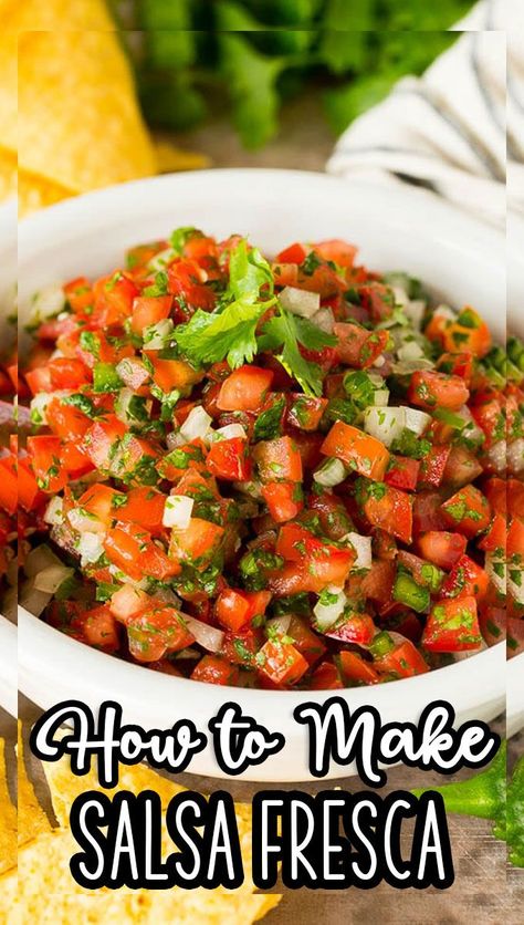 Low Calorie Condiments, Salsa Fresca Recipe, Jalapeno Salsa Recipe, Mexican Food Recipes Appetizers, Mexican Salsa Recipes, Fresh Salsa Recipe, Salsa Fresca, Spicy Salsa, Mexican Food Recipes Easy