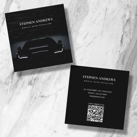 Innovative Business Cards, Detailing Car, Luxury Auto, Wash Car, Service Car, Wallpaper Luxury, Qr Code Business Card, Stylish Business Cards, Business Card Design Inspiration