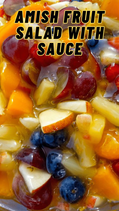 Amish Fruit Salad Recipe Thickened Fruit Salad, Making Fruit Salad, Fruit Salad Sauce Recipe, Company Fruit Salad Taste Of Home, Heavenly Fruit Salad, Basic Fruit Salad, Fruit Salad Using Canned Fruit, Amish Fruit Salad, Recipes For Fruit Salad