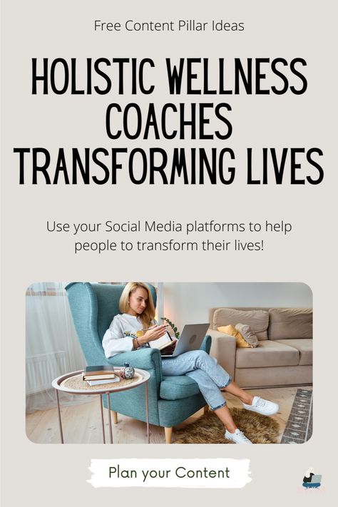 You started your business as a Holistic Wellness Coach or Health Coach to help people to transform their lives right? Not to be stuck behind a computer or phone trying to think up content to post on your social media channels. If you create and stick to the content pillars that are perfect for your business it makes content creation easy, so you CAN focus on transforming lives 💥 Holistic Life Coach, Wellness Content Ideas, Social Media Content Calendar Template, Wellness Coaching Business, Content Pillars, Holistic Fitness, Social Media Content Strategy, Social Media Content Planner, Lifestyle Coach