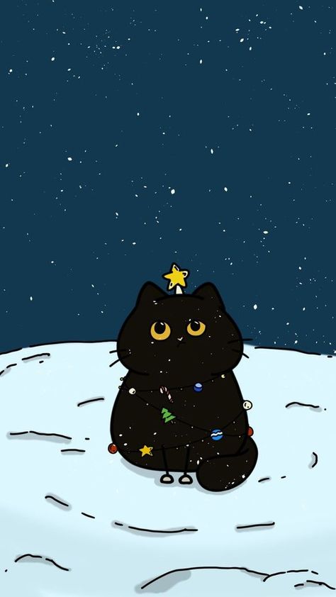 Enjoy a festive night with this Cat Night Christmas Phone Wallpaper. 🐱🌙🎄📱✨ Catmas Tree, Fireplace Tv Wall Decor, Tree Wallpaper Iphone, Cat Night, Room 2023, Fireplace Tv Wall, Xmas Wallpaper, Tabby Cats, Night Christmas