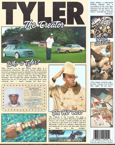 Tyler The Creator Poster Aesthetic, Tyler The Creator Poster Cmiygl, Poster Prints Tyler The Creator, Tyler The Creator Magazine, Aesthetic Album Posters, Aesthetic Tyler The Creator Poster, Tyler The Creator Artwork, Tyler The Creator Design, Tyler The Creator Graphic Design