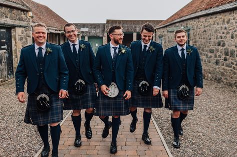 Navy Kilt Wedding, Kilt Wedding Bridesmaids, Kilt Groomsmen, Groomsmen Kilts, Wedding Kilts Grooms, Kilts Wedding, Kilt Groom, Groom Kilt, Most Expensive Wedding