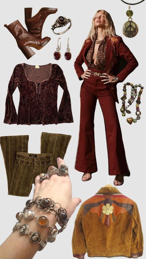 70’s style #70’s #retro #daisyjonesandthesix #fleetwoodmac #hippievibes #70saesthetic #classicrock #rockstargf 1970s Fashion Rock N Roll, 70 And 80 Outfits, Retro Rock Outfit, 70’s Punk, 70s Fashion Dark, 70s Rockstar Outfits, 70s Fashion Winter, Easy 70s Outfit, 70s Rockstar Fashion