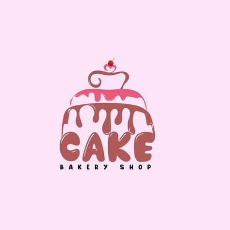 Cake Bakery Shop, Shop Graphic Design, Cake Logo Design, Advertising Product, Food Logo Design, Cake Logo, Bakery Shop, Logo Restaurant, Bakery Cakes