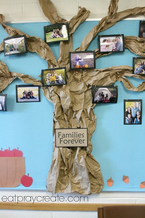 february church bulletin board ideas | FamilyTree1 Families are Forever Primary Bulletin Board Idea Family Tree Bulletin Board, Preschool Displays, Bulletin Board Tree, Preschool Family, Forest Birthday Party, Family Tree Project, Forest Birthday, Preschool Bulletin, Preschool Bulletin Boards