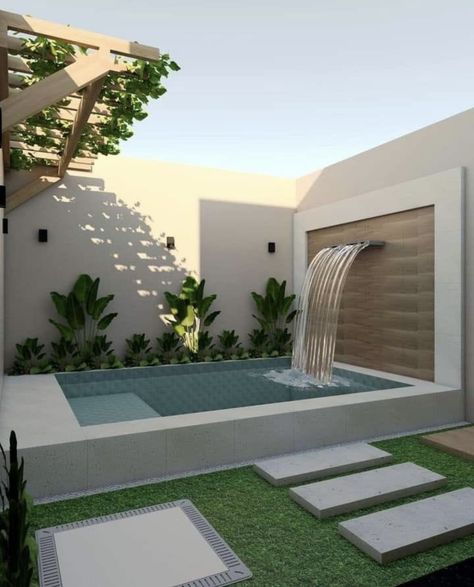 Small Backyard With Pool Ideas, Area Piscina, Ideas De Piscina, Dream Backyard Pool, Pool House Designs, Small Swimming Pools, Pool Landscape Design, Small Pool Design, Home Garden Design