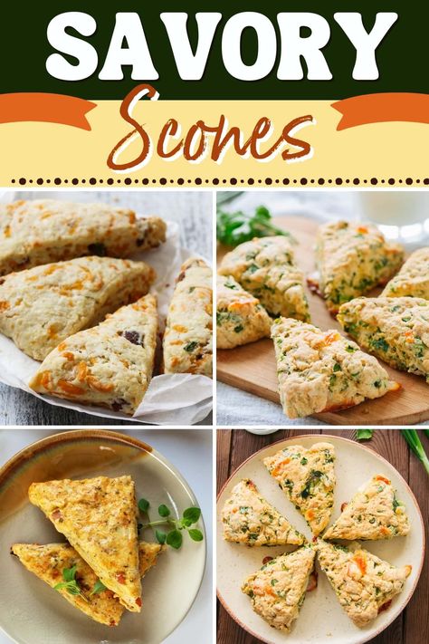 Once you try these savory scones, you'll never go back to sweet! From ham and cheese to herb parmesan to bacon and cheddar, you'll love them all! Spinach And Feta Scones, Cheddar Jalapeño Scones, Lemon Rosemary Scones, Christmas Scones, Savory Scones Recipe, Savoury Scones, Breakfast Scones, Lemon Scones, Cheese Scones