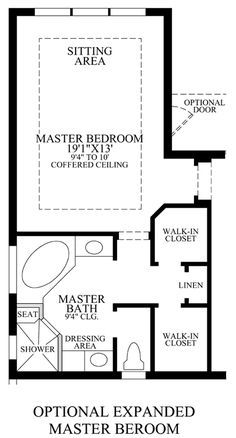 Master Suite Layout, Master Suite Addition, Master Bath And Closet, Bedroom Addition, Closet And Bathroom, Bathroom Design Layout, Bathroom Floor Plans, Closet Layout, Bedroom Floor Plans