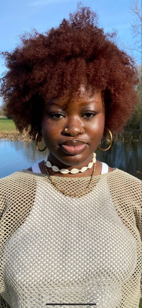 Red Hair Mahogany, Deep Ginger Red Hair, Coloured Natural Hair Black Women, Hair Colours Black Women, Reddish Brown Hair Natural, Colored Afro Natural Hair 4c, Colored 4c Natural Hair, Black Woman Colored Hair, Copper 4c Natural Hair