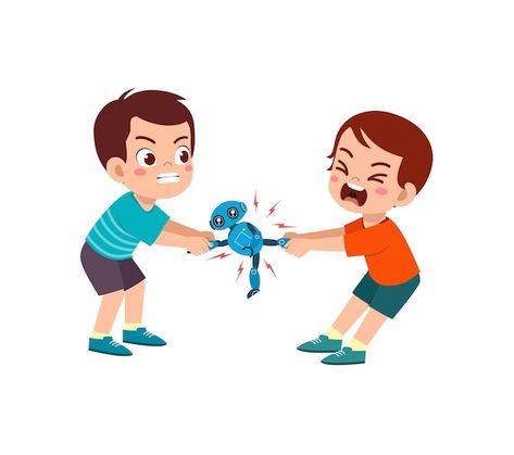 Little kid pulling toy with friend and f... | Premium Vector #Freepik #vector #people #children #family #girl Colorful Art Projects, Angry Child, How To Control Anger, Language Therapy Activities, Alphabet Preschool, Art Drawings For Kids, Preschool Kids, Happy Kids, Kids Cards