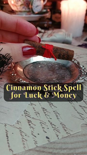 𝐑𝐞𝐝 𝐅𝐚𝐢𝐫𝐲 𝐓𝐚𝐫𝐨𝐭 on Instagram: "Cinnamon stick Luck & Money Spell + Knot Magic You can write "Luck & Money" "Luck & Success" on one side. And on the other write any affirmation you like or "I am Wealthy" $$$ 777 ☘ - 𝐈 𝐰𝐢𝐥𝐥 𝐧𝐞𝐯𝐞𝐫 𝐦𝐞𝐬𝐬𝐚𝐠𝐞 𝐲𝐨𝐮 𝐟𝐨𝐫 𝐦𝐲 𝐬𝐞𝐫𝐯𝐢𝐜𝐞𝐬. 𝐓𝐡𝐨𝐬𝐞 𝐚𝐫𝐞 𝐅𝐚𝐤𝐞 𝐀𝐜𝐜𝐨𝐮𝐧𝐭𝐬! © 𝑶𝒓𝒊𝒈𝒊𝒏𝒂𝒍 𝑪𝒐𝒏𝒕𝒆𝒏𝒕 - @redfairytarot All rights reserved. https://redfairytarot.com ~~~ #witchtip #witchtips #wiccantips #spell #spellcast Cinnamon Money Spell, Prosperity Spell, Banishing Spell, Money Spells That Work, Luck Spells, W.i.t.c.h Aesthetic, Money Spells, Baby Witch, Oracle Cards