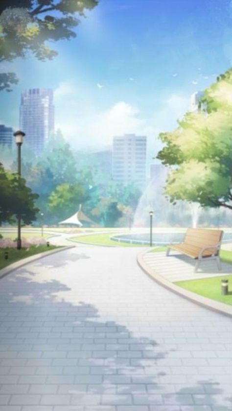 Anime Park Background, Kingdom Hearts Wallpaper, Walker Wallpaper, Park Background, Zepeto Background, Episode Interactive Backgrounds, Episode Backgrounds, Anime City, Anime Backgrounds