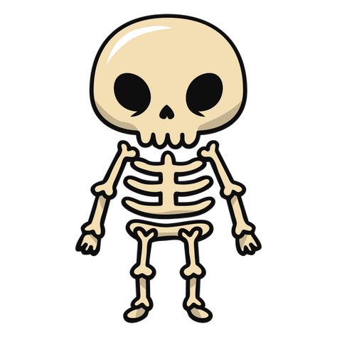 Cute skeleton cartoon standing  PNG Design Cute Skeleton Drawing, Simple Skeleton Drawing, Chibi Skeleton, Snowglobe Art, Skeleton Images, Skeleton Cute, Skeleton Cartoon, Avatar Drawing, Skeleton Ideas